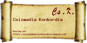 Csizmadia Konkordia névjegykártya